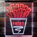 ADVPRO French Fries Fast Food Drinks Restaurant  Dual Color LED Neon Sign st6-i3147 - White & Red