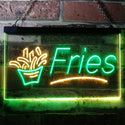 ADVPRO French Fries Fast Food Display Open Dual Color LED Neon Sign st6-i3148 - Green & Yellow