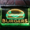 ADVPRO Hamburgers Burgers Fast Food Shop Open Dual Color LED Neon Sign st6-i3149 - Green & Yellow