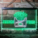 ADVPRO French Fries Fast Food Shop Dual Color LED Neon Sign st6-i3150 - White & Green