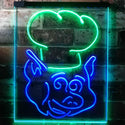 ADVPRO BBQ Pig Restaurant Food Open Shop  Dual Color LED Neon Sign st6-i3152 - Green & Blue
