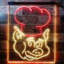 ADVPRO BBQ Pig Restaurant Food Open Shop  Dual Color LED Neon Sign st6-i3152 - Red & Yellow