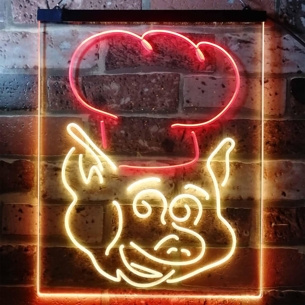 ADVPRO BBQ Pig Restaurant Food Open Shop  Dual Color LED Neon Sign st6-i3152 - Red & Yellow