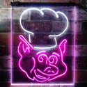 ADVPRO BBQ Pig Restaurant Food Open Shop  Dual Color LED Neon Sign st6-i3152 - White & Purple