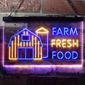 ADVPRO Farm Fresh Food Restaurant Kitchen Display Dual Color LED Neon Sign st6-i3153 - Blue & Yellow