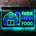 ADVPRO Farm Fresh Food Restaurant Kitchen Display Dual Color LED Neon Sign st6-i3153 - Green & Blue