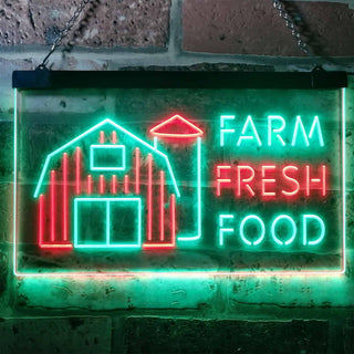 ADVPRO Farm Fresh Food Restaurant Kitchen Display Dual Color LED Neon Sign st6-i3153 - Green & Red