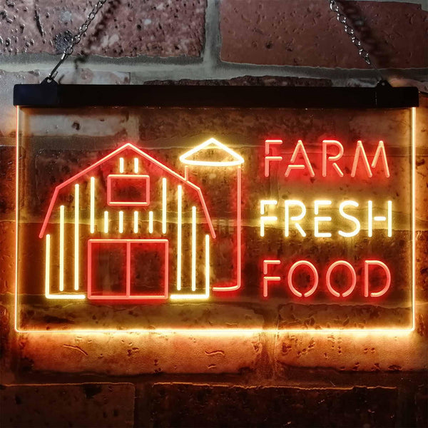 ADVPRO Farm Fresh Food Restaurant Kitchen Display Dual Color LED Neon Sign st6-i3153 - Red & Yellow