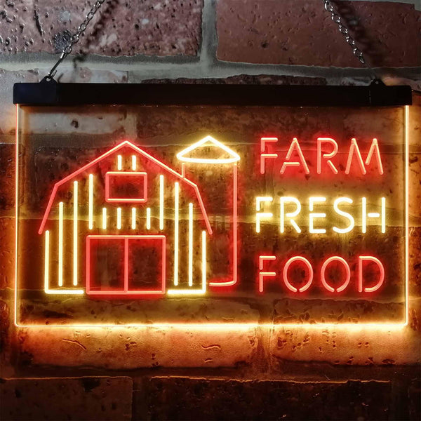 ADVPRO Farm Fresh Food Restaurant Kitchen Display Dual Color LED Neon Sign st6-i3153 - Red & Yellow