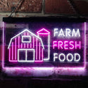 ADVPRO Farm Fresh Food Restaurant Kitchen Display Dual Color LED Neon Sign st6-i3153 - White & Purple