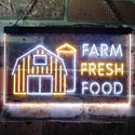ADVPRO Farm Fresh Food Restaurant Kitchen Display Dual Color LED Neon Sign st6-i3153 - White & Yellow