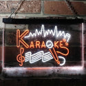 ADVPRO Karaoke Lounge Bar Club Home Music Dual Color LED Neon Sign st6-i3156 - White & Orange