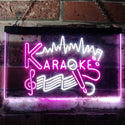 ADVPRO Karaoke Lounge Bar Club Home Music Dual Color LED Neon Sign st6-i3156 - White & Purple
