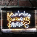 ADVPRO Karaoke Lounge Bar Club Home Music Dual Color LED Neon Sign st6-i3156 - White & Yellow