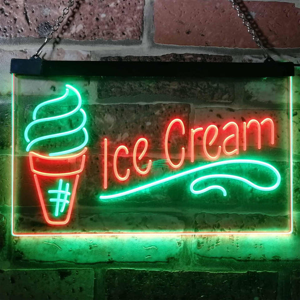 ADVPRO Ice Cream Shop Kid Room Decoration Display Dual Color LED Neon Sign st6-i3157 - Green & Red