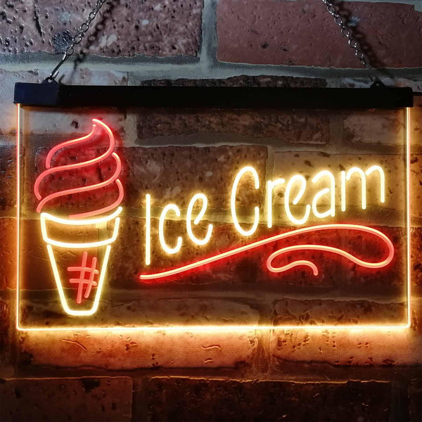 ADVPRO Ice Cream Shop Kid Room Decoration Display Dual Color LED Neon Sign st6-i3157 - Red & Yellow