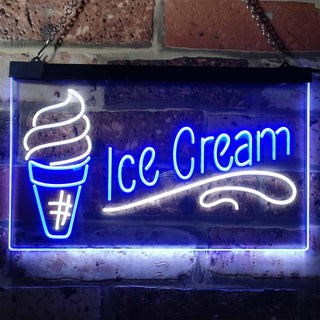ADVPRO Ice Cream Shop Kid Room Decoration Display Dual Color LED Neon Sign st6-i3157 - White & Blue