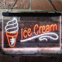 ADVPRO Ice Cream Shop Kid Room Decoration Display Dual Color LED Neon Sign st6-i3157 - White & Orange
