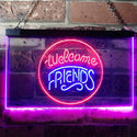 ADVPRO Welcome Friends Classic Display Home Bar Dual Color LED Neon Sign st6-i3158 - Red & Blue