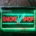 ADVPRO Smoke Shop Cigarettes Cigar Shop Open Dual Color LED Neon Sign st6-i3159 - Green & Red