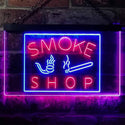ADVPRO Smoke Shop Cigars Cigarette Vape Wall Decor Dual Color LED Neon Sign st6-i3160 - Blue & Red