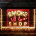 ADVPRO Smoke Shop Cigars Cigarette Vape Wall Decor Dual Color LED Neon Sign st6-i3160 - Red & Yellow