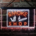 ADVPRO Smoke Shop Cigars Cigarette Vape Wall Decor Dual Color LED Neon Sign st6-i3160 - White & Orange