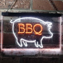 ADVPRO BBQ Pig Restaurant Open Display Dual Color LED Neon Sign st6-i3161 - White & Orange
