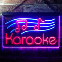 ADVPRO Karaoke Music Note Dual Color LED Neon Sign st6-i3164 - Blue & Red