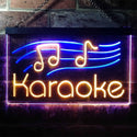 ADVPRO Karaoke Music Note Dual Color LED Neon Sign st6-i3164 - Blue & Yellow