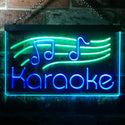 ADVPRO Karaoke Music Note Dual Color LED Neon Sign st6-i3164 - Green & Blue