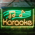 ADVPRO Karaoke Music Note Dual Color LED Neon Sign st6-i3164 - Green & Yellow