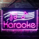ADVPRO Karaoke Music Note Dual Color LED Neon Sign st6-i3164 - White & Purple