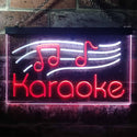 ADVPRO Karaoke Music Note Dual Color LED Neon Sign st6-i3164 - White & Red
