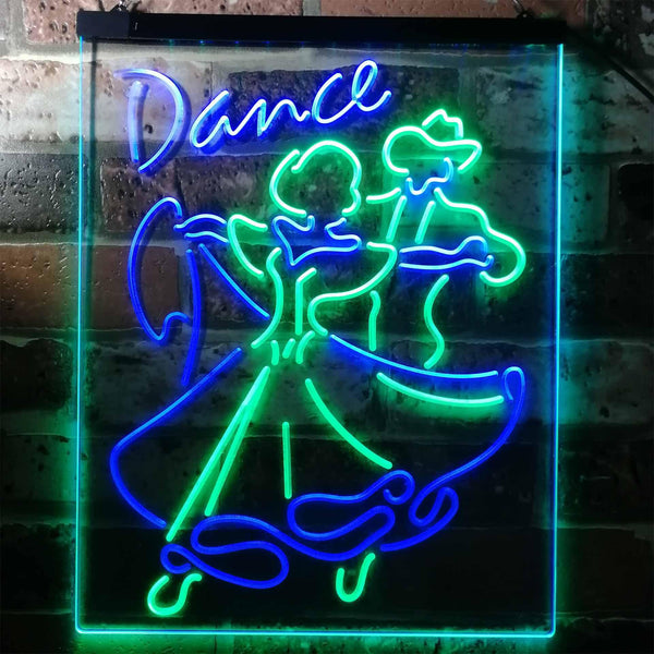 ADVPRO Dance Tango Foxtrot Viennese Waltz Display  Dual Color LED Neon Sign st6-i3166 - Green & Blue