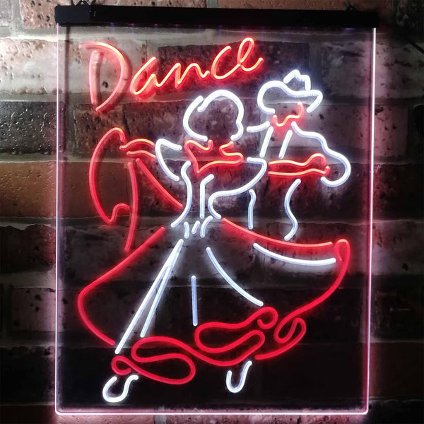 ADVPRO Dance Tango Foxtrot Viennese Waltz Display  Dual Color LED Neon Sign st6-i3166 - White & Red