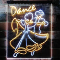 ADVPRO Dance Tango Foxtrot Viennese Waltz Display  Dual Color LED Neon Sign st6-i3166 - White & Yellow