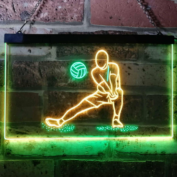 ADVPRO Volleyball Sport Room Display Home Bar Dual Color LED Neon Sign st6-i3167 - Green & Yellow