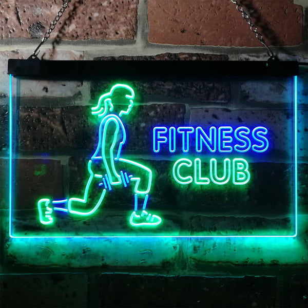 ADVPRO Fitness Club Open Welcome Dual Color LED Neon Sign st6-i3168 - Green & Blue