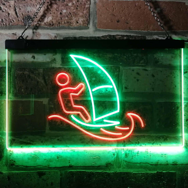 ADVPRO Born to Surf Windsurf Sport Dual Color LED Neon Sign st6-i3169 - Green & Red