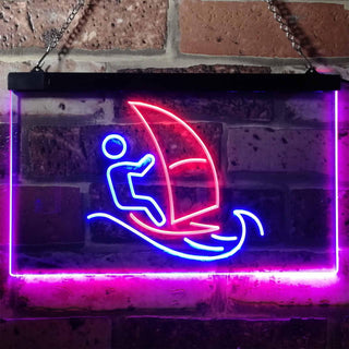 ADVPRO Born to Surf Windsurf Sport Dual Color LED Neon Sign st6-i3169 - Red & Blue