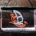 ADVPRO Born to Surf Windsurf Sport Dual Color LED Neon Sign st6-i3169 - White & Orange
