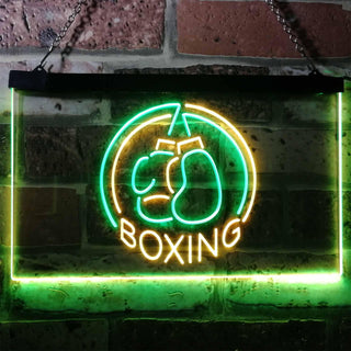 ADVPRO Born to Fight Boxing Sport Dual Color LED Neon Sign st6-i3170 - Green & Yellow