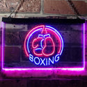 ADVPRO Born to Fight Boxing Sport Dual Color LED Neon Sign st6-i3170 - Red & Blue