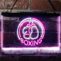ADVPRO Born to Fight Boxing Sport Dual Color LED Neon Sign st6-i3170 - White & Purple