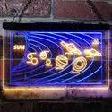 ADVPRO Space Planet 9 Lover Shuttle Rocket Dual Color LED Neon Sign st6-i3174 - Blue & Yellow