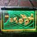 ADVPRO Space Planet 9 Lover Shuttle Rocket Dual Color LED Neon Sign st6-i3174 - Green & Yellow