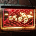ADVPRO Space Planet 9 Lover Shuttle Rocket Dual Color LED Neon Sign st6-i3174 - Red & Yellow