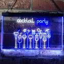 ADVPRO Cocktail Party Home Bar Club Pub Dual Color LED Neon Sign st6-i3175 - White & Blue
