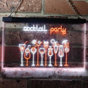 ADVPRO Cocktail Party Home Bar Club Pub Dual Color LED Neon Sign st6-i3175 - White & Orange